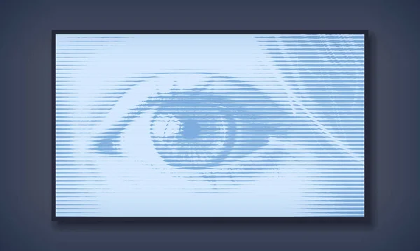 Abstraktní Ženské Šedé Oko Vyrobené Pruhů Půltónová Silueta Ženských Očí — Stockový vektor