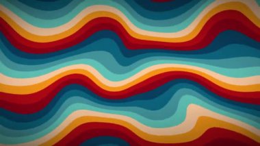 Retro, turuncu, dalgalı, sıvı, psychedelic, groovy, hippi, düz, soyut, 70 'lerin geçmişe dönük arka planı. 1970' lerin klasik çizgili arka planı, Retro Colors 'u, 70' lerin modası.