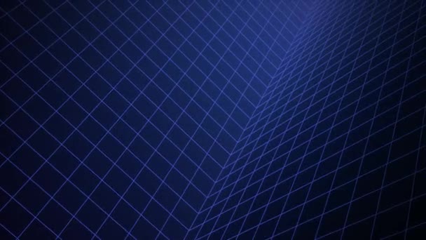 Retro Futuristic Background Illustration Filaire Synthwave Surface Numérique Abstraite 80S — Video