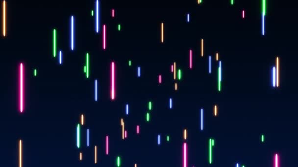 Абстрактный Красочный Фон Яркими Неоновыми Лучами Светящимися Линиями Розово Синий — стоковое видео