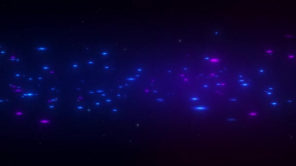 Außerirdisch Glühende Fliegende Teilchen Strahlenden Dunst Der Galaxie Tiefer Raum — Stockvideo