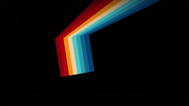 Vintage Striped Backgrounds Loop Samples Retro Colors Aus Den 1970Er — Stockvideo