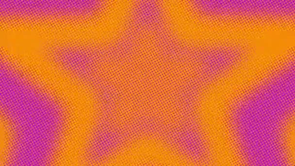 Gładka Zaokrąglona Pętla Graniczna Checkered Halftone Pattern Red Blue Abstract — Wideo stockowe