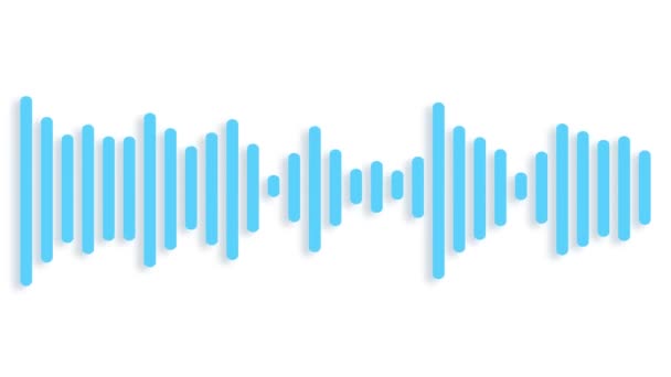 Minimalista Hud Waveform Audio Resumen Azul Resplandor Neón Ondas Sonido — Vídeos de Stock