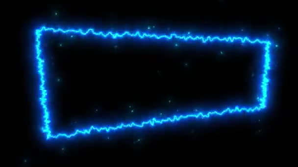 Animierte Neonleuchtende Rahmenhintergründe Bunte Laser Zeigen Nahtlose Schleifen Futuristischer Lichteffekt — Stockvideo