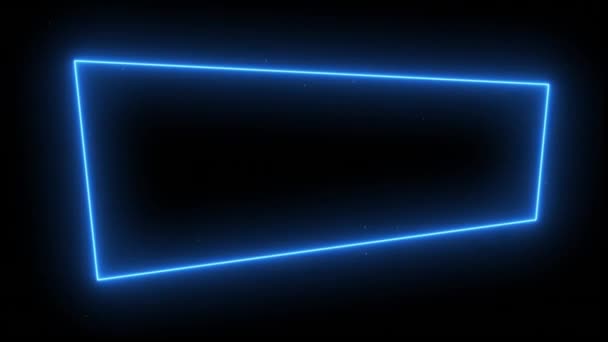 Animierte Neonleuchtende Rahmenhintergründe Bunte Laser Zeigen Nahtlose Schleife Rand Futuristischer — Stockvideo