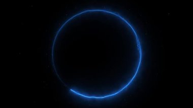 Neon ışıkları hareket döngüleri dairesel hareket döngüleri ve güzel ışıklar arka plan doğrusal lamba çizer. Güzel soyut daire ışığı. Siberpunk tarzı tasarım. Renkler parçacık ile ışık efekti.