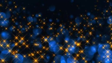 Işık parçacıkları ile soyut Altın bulanık bokeh arkaplan. Parıldayan güzel Bokeh ışığı. Parıltı canlandı. Kıvılcımlar uçuşuyor, Noel için sihirli efektler, yeni yıl kutlaması, etkinlik, parti