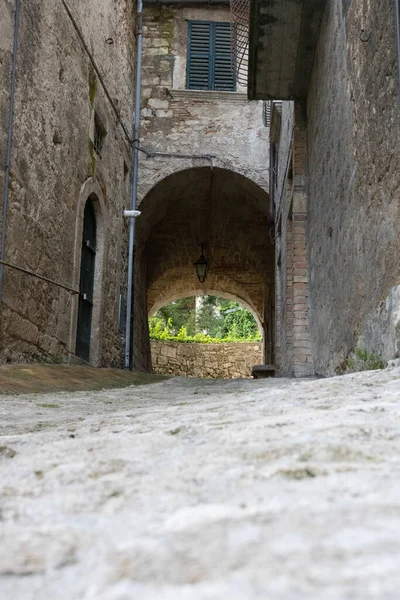 Alte Straße Italien Aus Kieselsteinen — Stockfoto