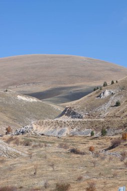 İtalya Abruzzo 'daki Campo Imperatore.