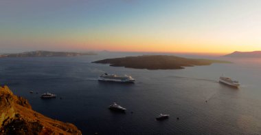 Yunanistan 'da Santorini manzarası