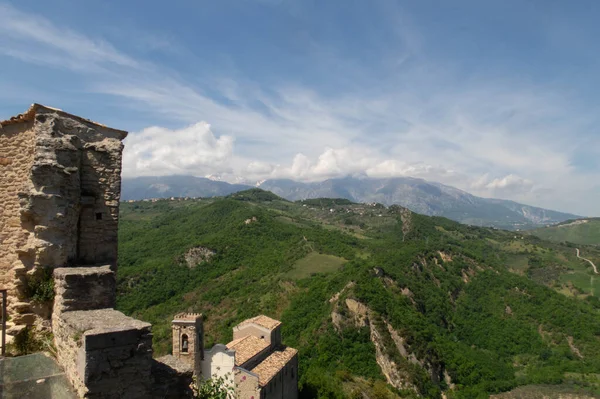 Pevnost Abruzzo Zastřelen Během Dne — Stock fotografie
