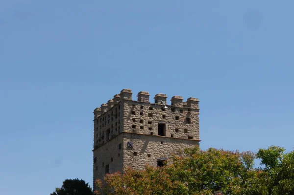 Днем Снимали Крепость Абруццо — стоковое фото