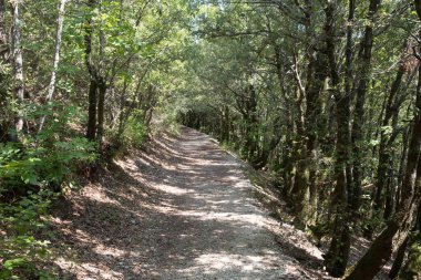 Fiastra gölüne giden yol.