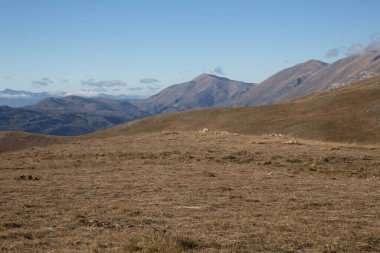 İtalya Abruzzo 'daki Campo Imperatore.
