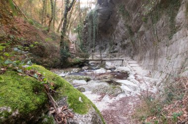 Abruzzo İtalya 'daki Orfento Vadisi