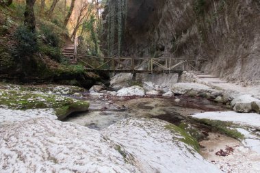 Abruzzo İtalya 'daki Orfento Vadisi