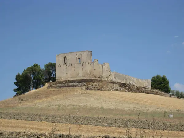 Castel del Monte antik binası güneşli bir günde çekildi