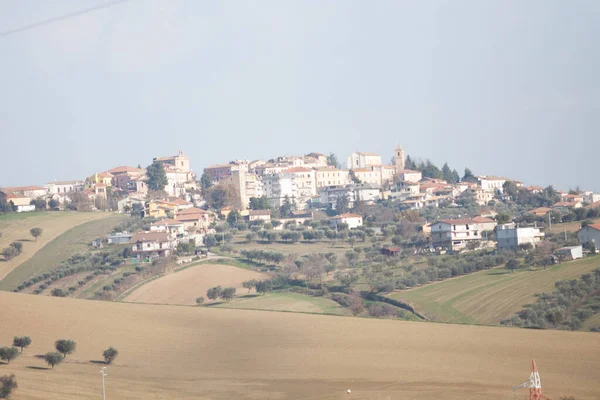 Abruzzo İtalya 'nın Sant' Omero kasabası