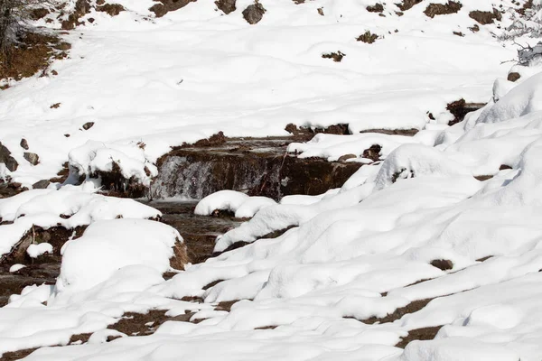 Özellikle Abruzzo 'da karlı bir arazi.