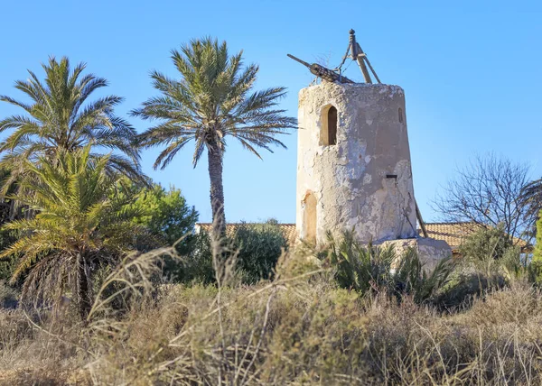 An ancient Spanish water works using wind power to pump water fallen into disrepair