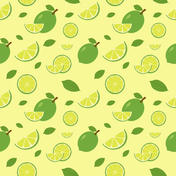 Nahtloses Muster Grüner Zitronen Hintergrund Packpapier Tapete Verpackung Textildruckvektor — Stockvektor