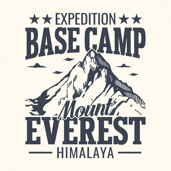 Expedition Base Camp Mount Everest Falaya - дизайн футболки для туризма