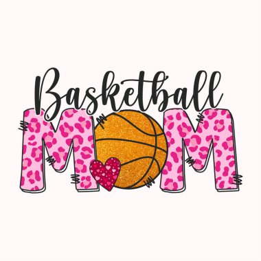 Basketbol anne süblimleşmesi, zanaat, vektör tişört tasarımı
