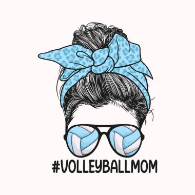 Voleybol Anne, Sublimation, Craft, vektör tişört tasarımı