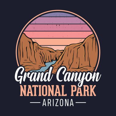 Grand Canyon Ulusal Parkı, Arizona - Turizm için Macera tişörtü tasarımı