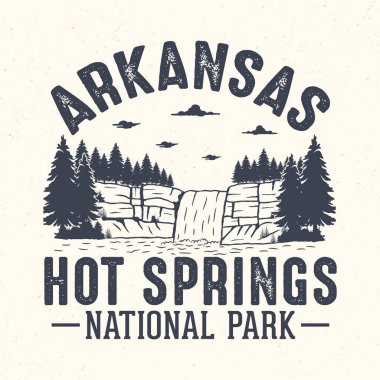 Hot Springs Ulusal Parkı, Arkansas - Turizm için Macera tişörtü tasarımı