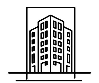 Siluet konut kompleksi çizimi