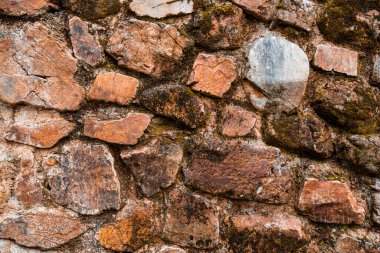 Eski, eski tuğla duvar dokusunun arka planı.