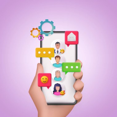 Sosyal medya simgelerinin vektör kavramı