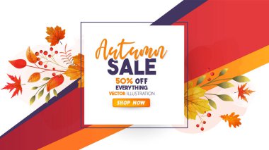 Sonbahar satış geçmişi. vektör illüstrasyon.