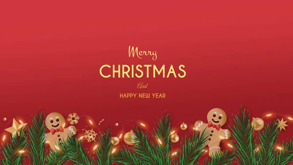 Christmas Card Christmas Decorations Balls Vector Illustration Stock Vector