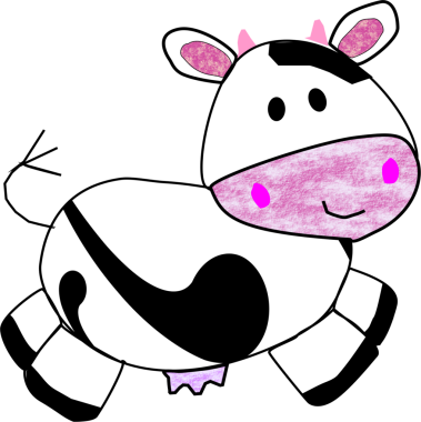 Şirin çizgi film Bovin. İnekler vektörü.