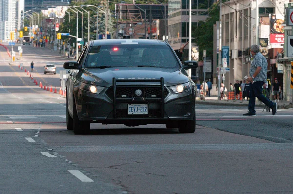 加拿大多伦多 2022年9月2日 在运动会期间 多伦多街道上的警车 — 图库照片