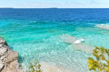 Beautiful landscape of Georgian bay in Bruce Peninsula national park neat Tobermory village in Ontario province, Canada