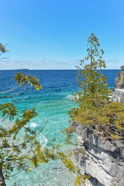 Beautiful landscape of Georgian bay in Bruce Peninsula national park neat Tobermory village in Ontario province, Canada