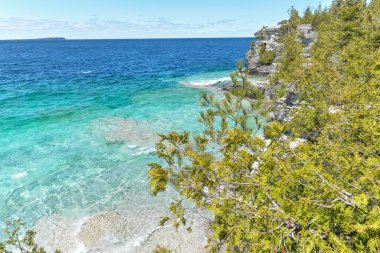 Beautiful landscape of Georgian bay in Bruce Peninsula national park neat Tobermory village in Ontario province, Canada