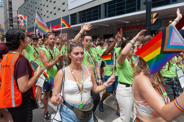Toronto Canada Juni 2022 Deelnemers Aan Jaarlijkse Pride Parade Van — Stockfoto