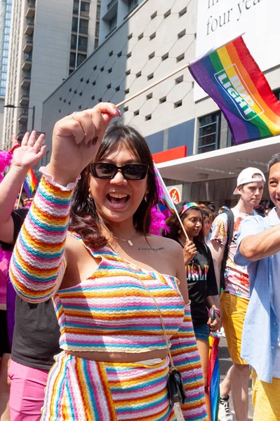 Toronto Canada Giugno 2022 Partecipanti Alla Parata Annuale Del Pride — Foto Stock