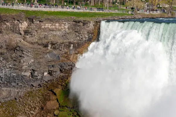 Vue Niagara Falls Côté Canadien Heure Été — Photo