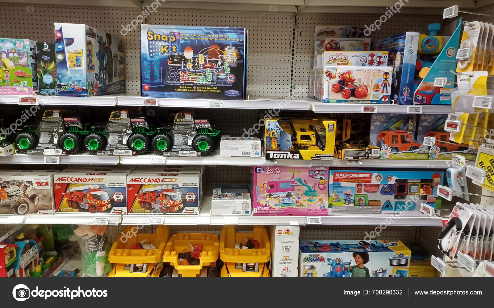 Toronto Canada February 2024 View Shelves Toys Canadian Tire Store