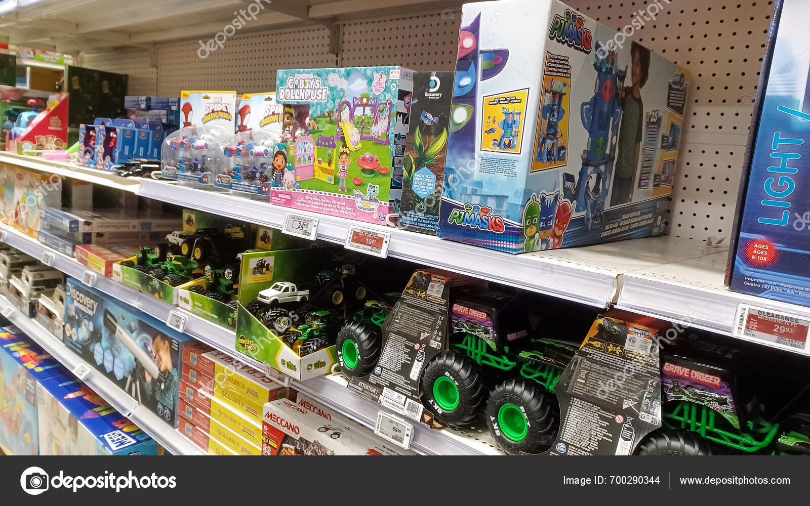 Toronto Canada February 2024 View Shelves Toys Canadian Tire Store