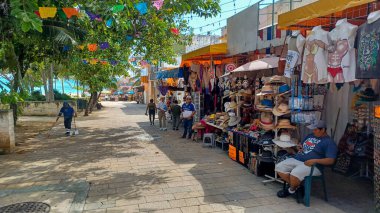 Playa del Carmen, Riviera Maya, Meksika - 15 Kasım 2023: Playa del Carmen 'deki 5.