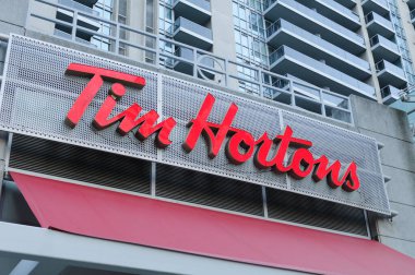 Toronto, ON, Kanada - 20 Ocak 2024: Tim Hortons Inc., takma adı Tim 's, veya Timmie' s, Kanadalı kafe ve restoran zinciri.