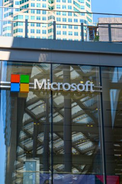 Toronto, ON, Kanada - 10 Eylül 2023: Microsoft Şirketi 'nin logosu