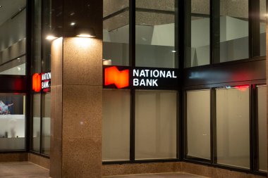 Toronto, ON, Kanada - 30 Ağustos 2023: Kanada Ulusal Bankası logosu